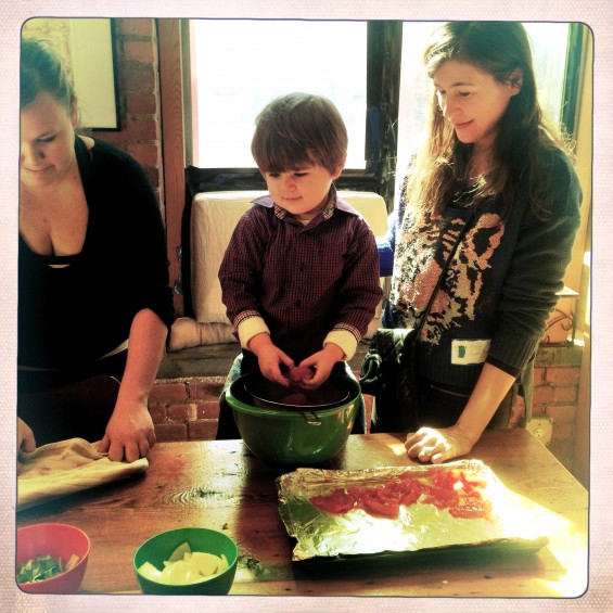 deseeding the tomatoes