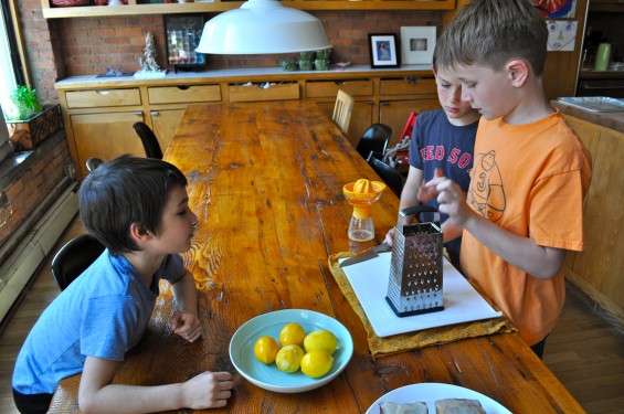 grating and juicing lemons