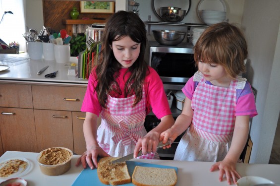 making tea sandwiches