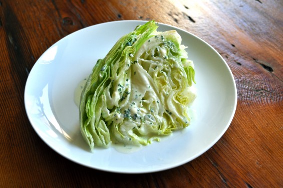 wedge salad with ranch dressing